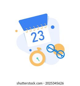 Calendar,Planning and organization of tasks on board,Action plan concept illustration