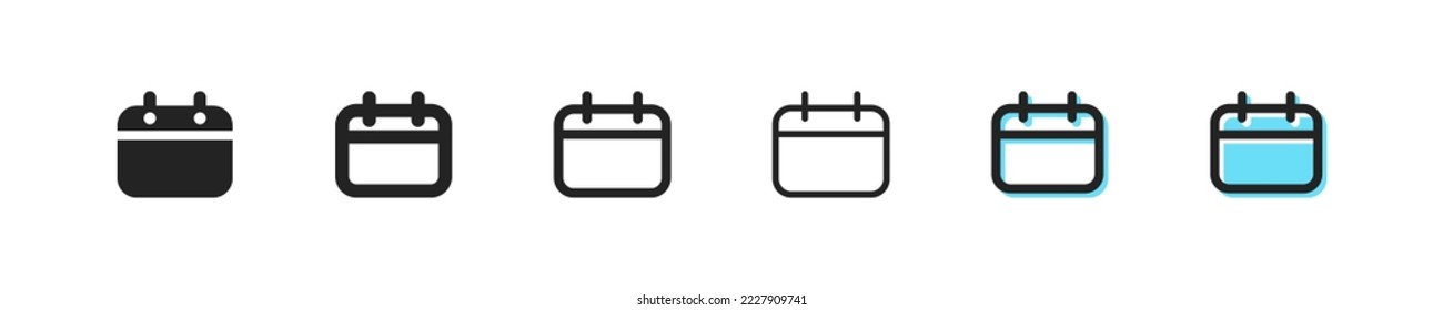 Calendars for each month. Vector illustration. Planning, 12 months, twelve, schedule, business plan, work. Time management concept. Vector line icon on white background