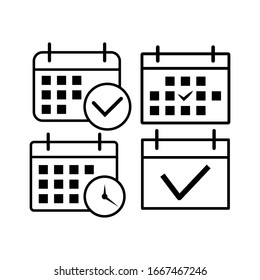 Calendars Icon Vector Design Template Stock Vector (Royalty Free ...