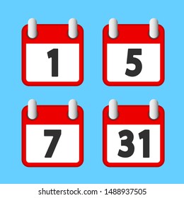Calendars set icon. Graphic template. Vector illustration