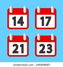 Calendars set icon. Graphic template. Vector illustration