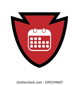 calendear icon and shield