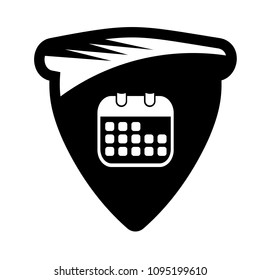 calendear icon and shield