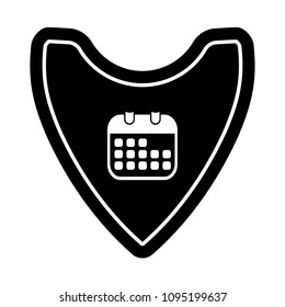 calendear icon and shield