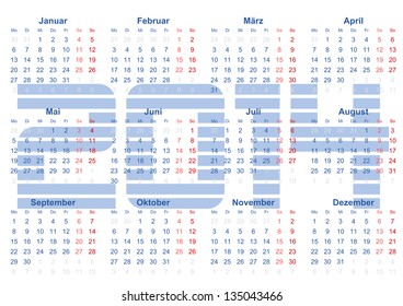 Calender 2014 -  in german
