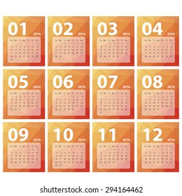 Calender 2016 low polygon design