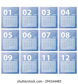 Calender 2016 low polygon design