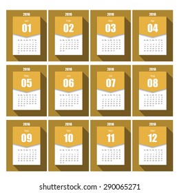 Calender 2016 Minimal Design