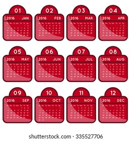 Calender 2016 Minimal Design