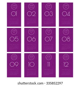 Calender 2016 Minimal Design