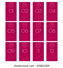 Calender 2016 Minimal Design