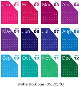 Calender 2017 Minimal Design