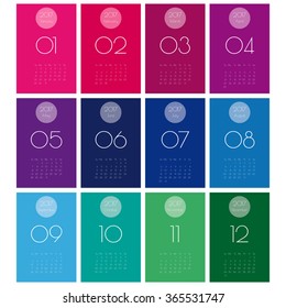 Calender 2017 Minimal Design