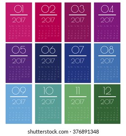 Calender 2017 Minimal Design