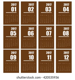 Calender 2017 Minimal Design
