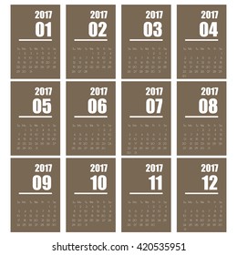 Calender 2017 Minimal Design