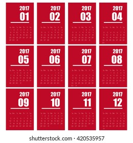 Calender 2017 Minimal Design