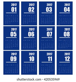 Calender 2017 Minimal Design