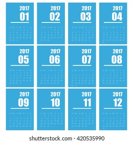 Calender 2017 Minimal Design