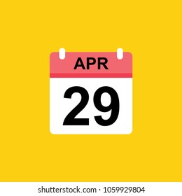 calender - April 29 icon illustration isolated vector sign symbol