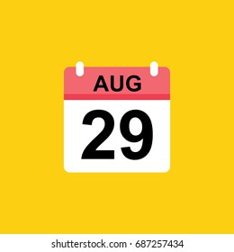 calender - August 29 icon illustration isolated vector sign symbol