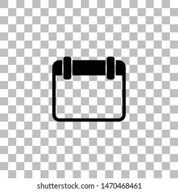 Calender. Black flat icon on a transparent background. Pictogram for your project