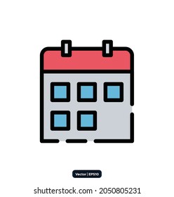 CALENDER Black Friday icon. Black Friday design, sale, discount, advertising, marketing price tag, Clothes, furnishings, cars, food sale icons. Black Friday icons vector. 