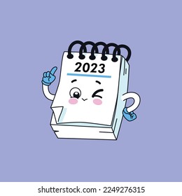 Calender character cartoon mascot illustration