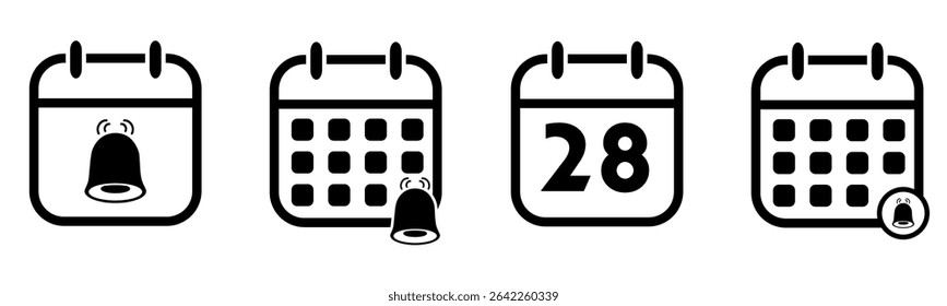 calender date checklist icon vector design black white