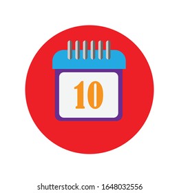 calender date icon simple illustration vector clip art