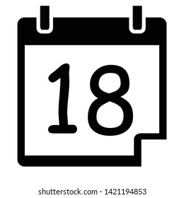 Calender Date Symboll Icon Vector Illustration