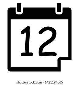 Calender Date Symboll Icon Vector Illustration