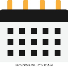 Calender Date Time Icon Vector Flat Illustration