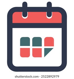 Logotipo del icono de la ilustración del Arte vectorial del día del calendario