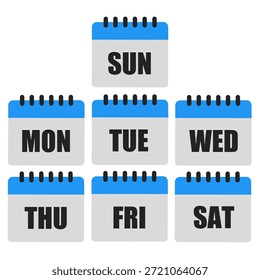 Calendario, días de la semana.