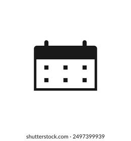 Calender design icon sign isolated on white. Vector illustration