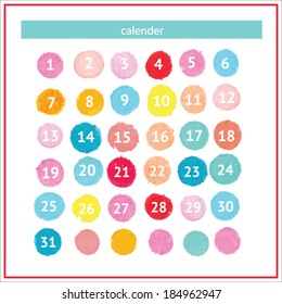 calender with dots