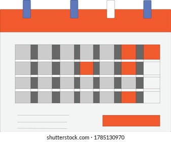 calender events vector ,Flat style with long shadows vector

