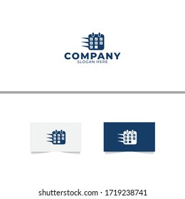 Calender Fast Logo Design Template