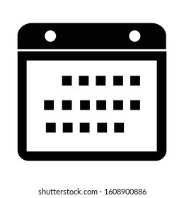 Calender with glyph icon vector illustration logo template for many purpose