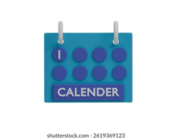 calender icon 3d illustration render

