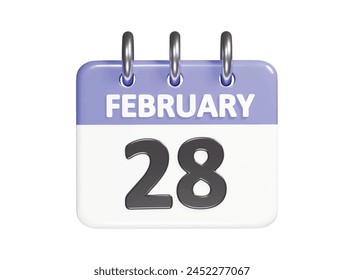 Calender icon 3d render illustration