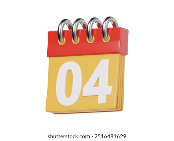 Icono de calendario Ilustración de renderizado 3D