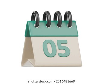 Calender icon 3d render illustration
