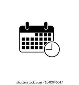 Calender icon. Calendar icon with shadow on the background. Flat. Vector
