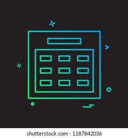Calender icon design vector