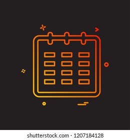 Calender icon design vector