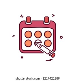 Calender icon design vector