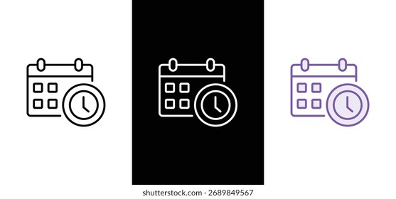 Calender icon design with white background stock illustration