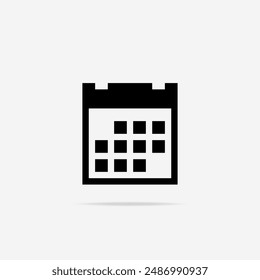 Calender icon flat. Vector Calender symbol